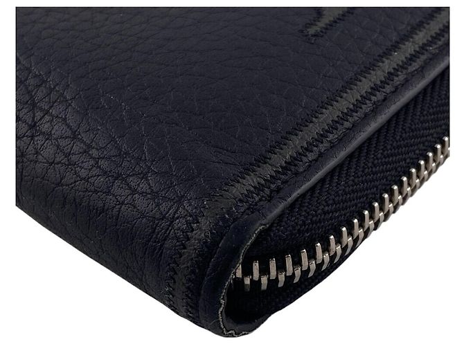 Cartera larga de cuero Taurillon negro Louis Vuitton - vista 4