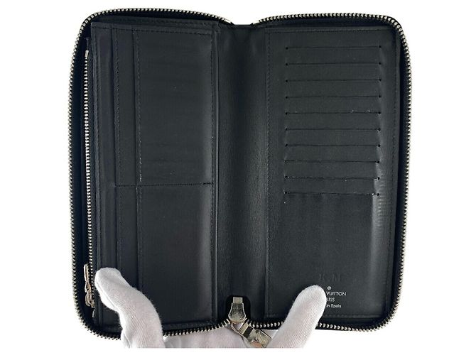Cartera larga de cuero Taurillon negro Louis Vuitton - vista 5