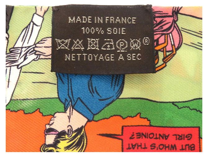 Bufanda de seda Hermès Twilly WOW estilo cómic americano Naranja - vista 4
