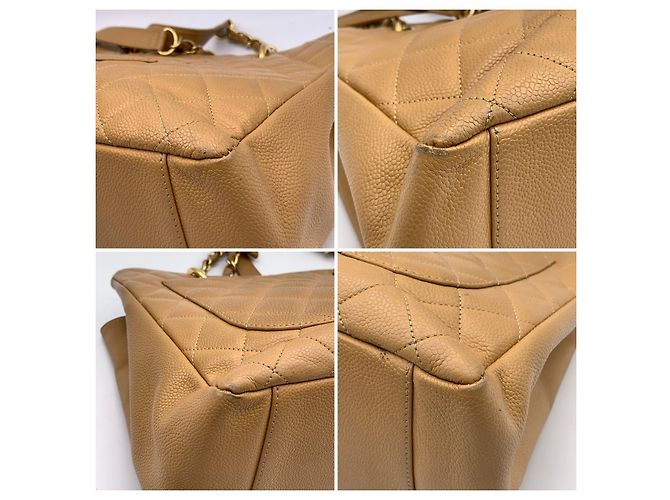Timeless Chanel Beige gesteppte Leder GST Große Einkaufstasche - Ansicht 7