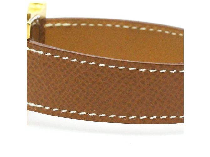 Hermès Relógio de pulso de couro banhado a ouro Hermes Heure H com quartzo - vista 3