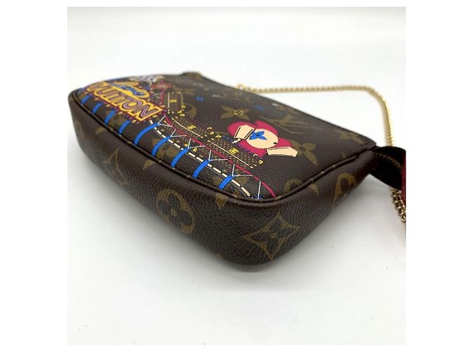 Mini Pochette Accessori Vivienne Holiday di Louis Vuitton Marrone Monogramma - vista 2