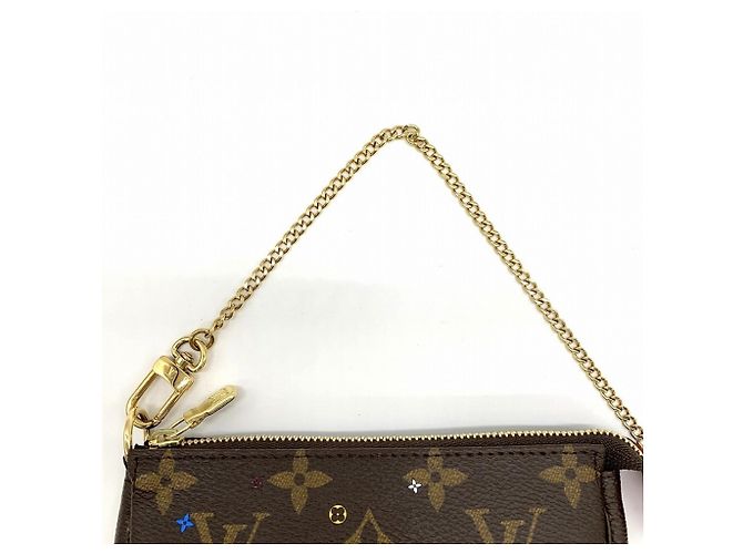 Mini Pochette Accessori Vivienne Holiday di Louis Vuitton Marrone Monogramma - vista 6