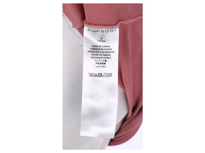 Polo de algodão rosa com skull de Alexander McQueen Marrom - vista 10
