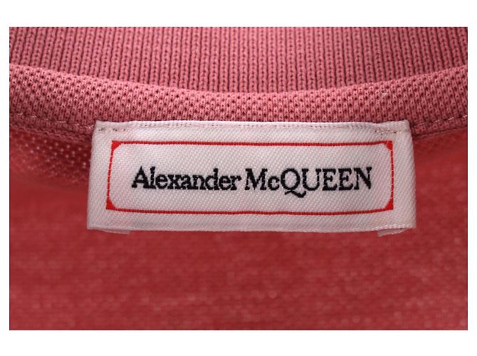 Polo de algodão rosa com skull de Alexander McQueen Marrom - vista 4