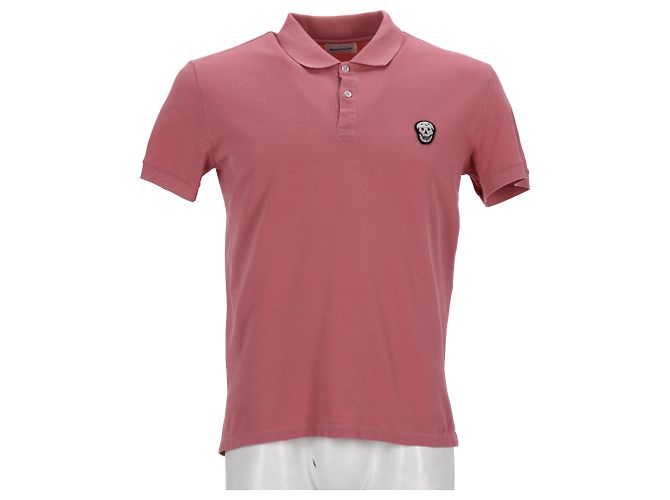 Polo de algodão rosa com skull de Alexander McQueen Marrom - vista 6