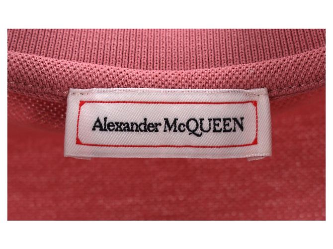 Polo de algodão rosa com skull de Alexander McQueen Marrom - vista 9