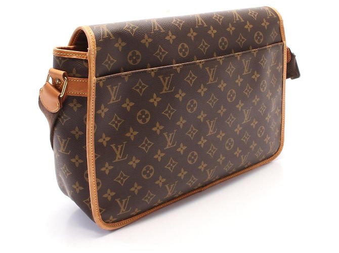 Borsa a Spalla Gibeciere GM Monogramma Louis Vuitton M42246 Marrone - vista 2