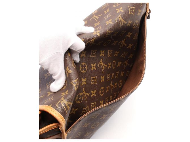 Borsa a Spalla Gibeciere GM Monogramma Louis Vuitton M42246 Marrone - vista 6