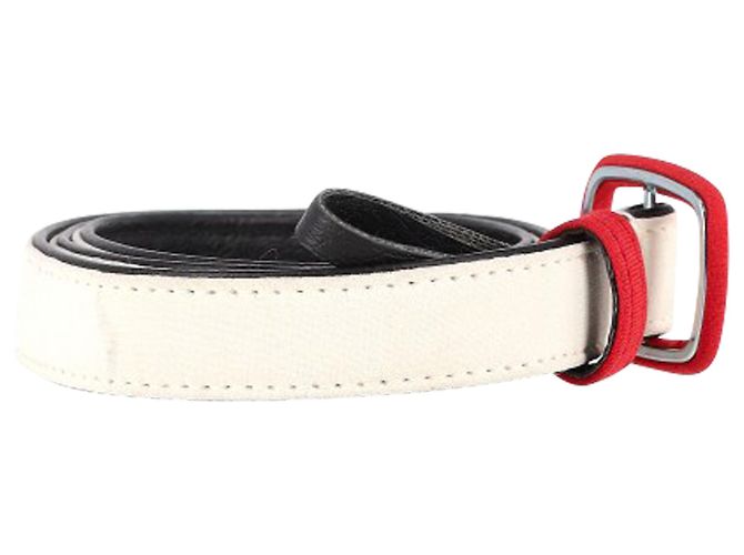 Cintura Colorblock Alessandra Rich in pelle bianca - vista 2
