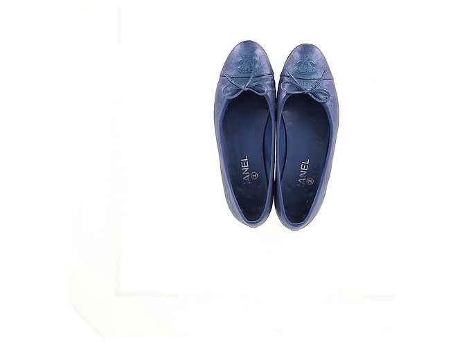 Timeless Bailarinas Chanel en cuero azul - vista 10