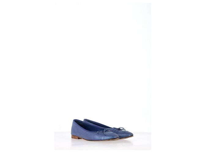 Timeless Bailarinas Chanel en cuero azul - vista 11