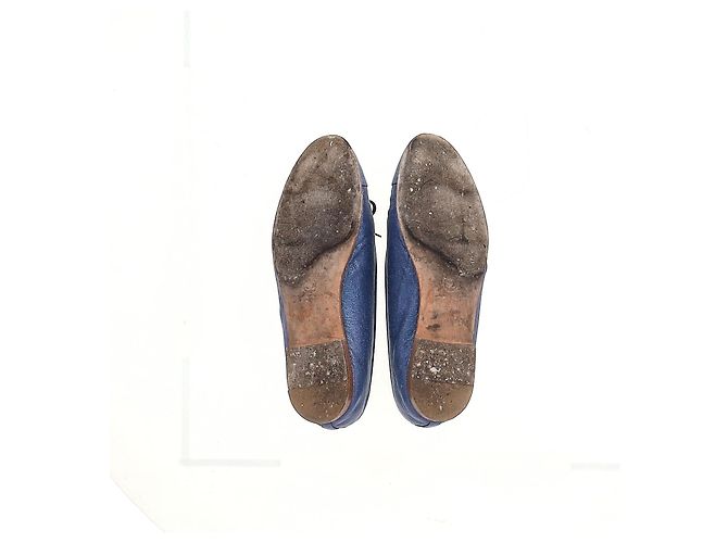Timeless Bailarinas Chanel en cuero azul - vista 13