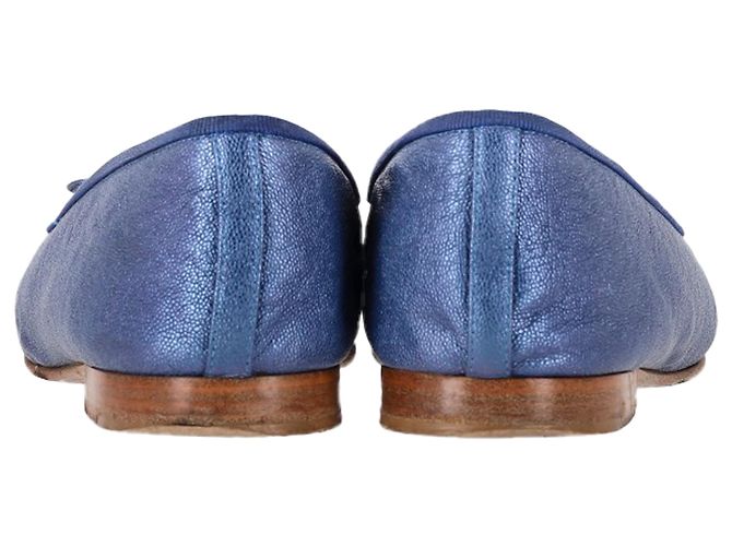 Timeless Bailarinas Chanel en cuero azul - vista 5