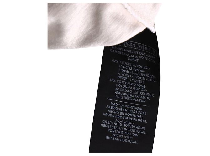 T-shirt a maniche lunghe con collo rotondo Tom Ford in lyocell bianco Crudo - vista 6