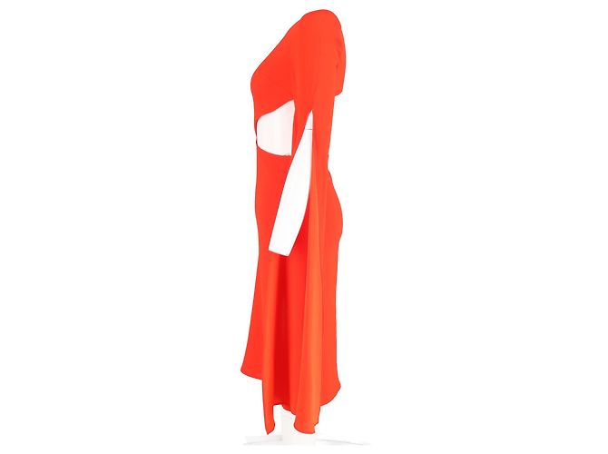 Autre Marque Alex Perry Cape Effect Cutout Kleid aus rotem Polyester - Ansicht 5