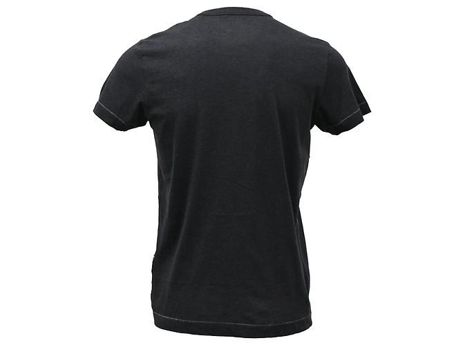 Camiseta de algodão preta com patch de logo Dolce & Gabbana Preto - vista 3
