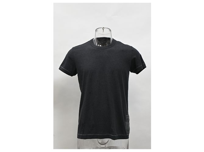 Camiseta de algodão preta com patch de logo Dolce & Gabbana Preto - vista 6