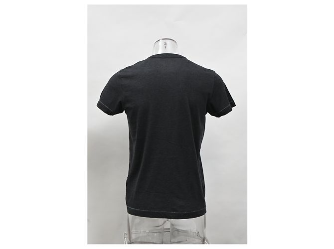 Camiseta de algodão preta com patch de logo Dolce & Gabbana Preto - vista 8