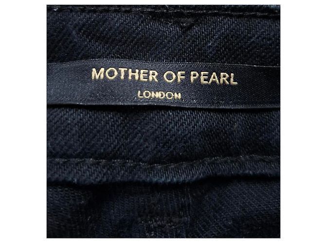 Autre Marque Jeans de cintura alta de algodón negro Mother of Pearl - vista 3
