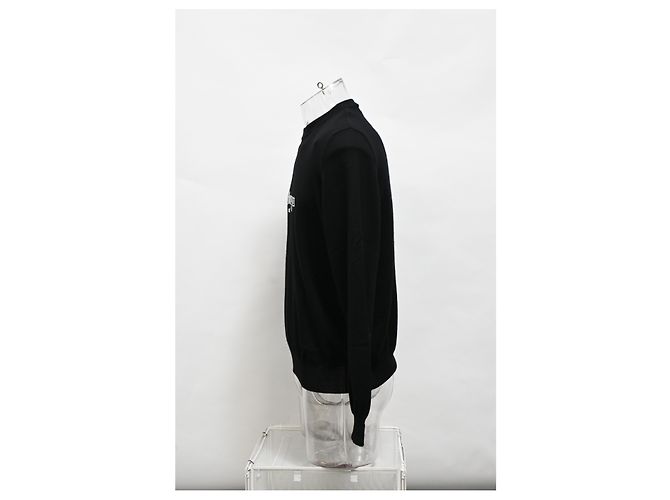 Balenciaga Logo Est. 1917 Pullover aus schwarzer Baumwolle - Ansicht 7