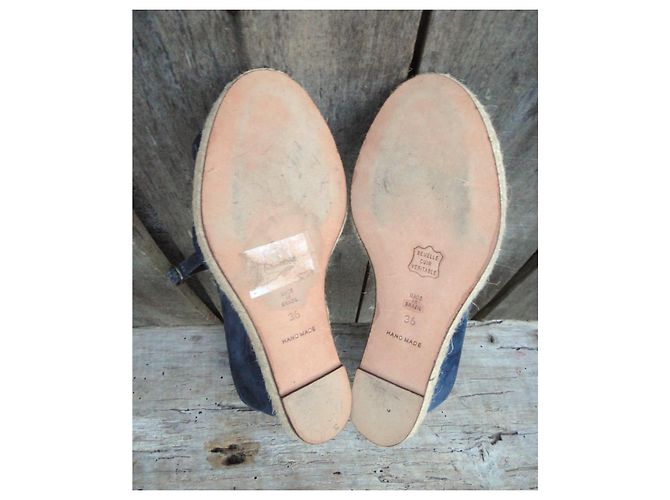 Sandali con zeppa Tila March blu navy pelle - vista 5