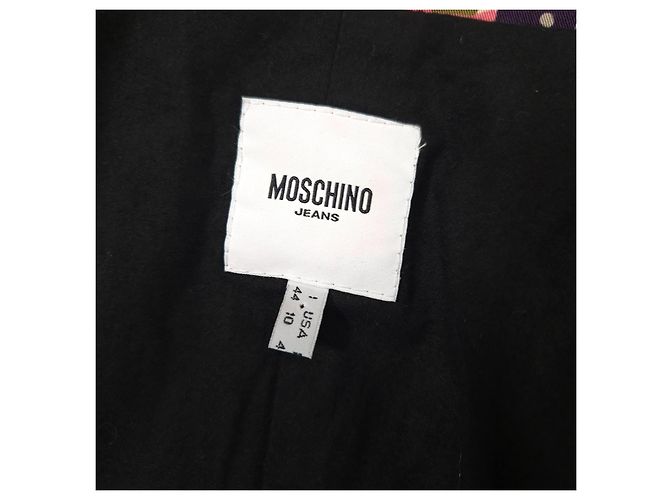 Moschino Jeans jacket with abstract pattern Black - view 3