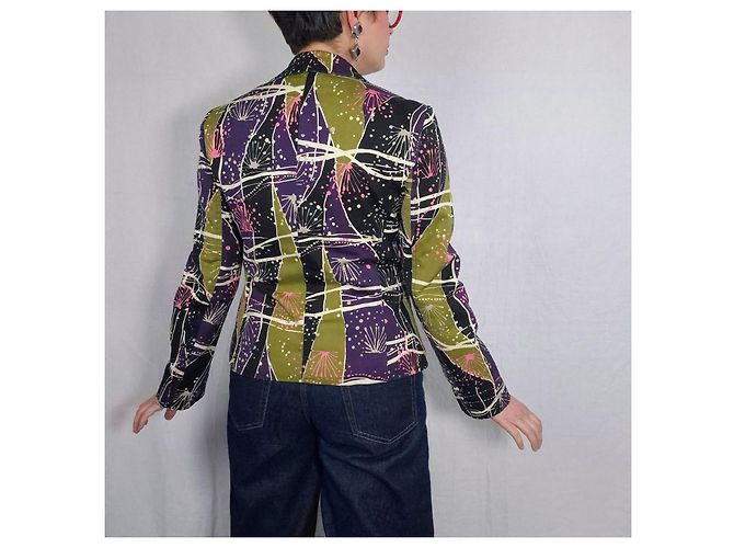 Moschino Jeans jacket with abstract pattern Black - view 4
