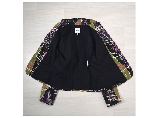 Moschino Jeans jacket with abstract pattern Black - view 9