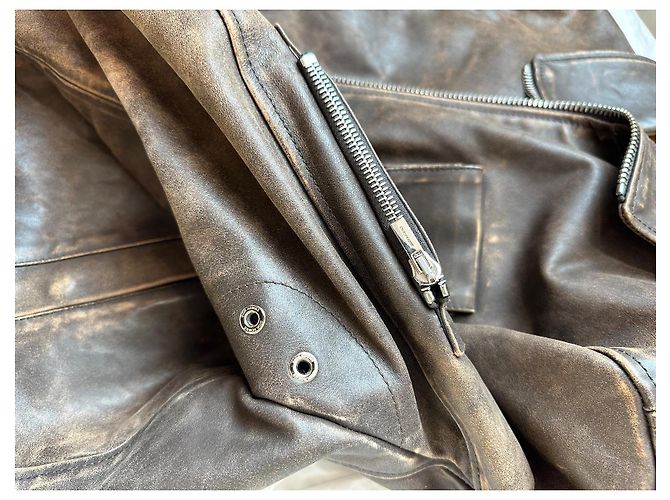Dior Homme Lederjacke/-mantel Braun - Ansicht 11