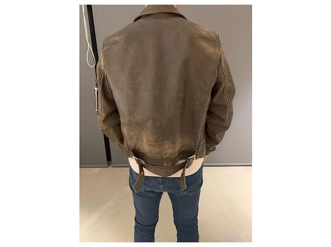 Dior Homme Lederjacke/-mantel Braun - Ansicht 2
