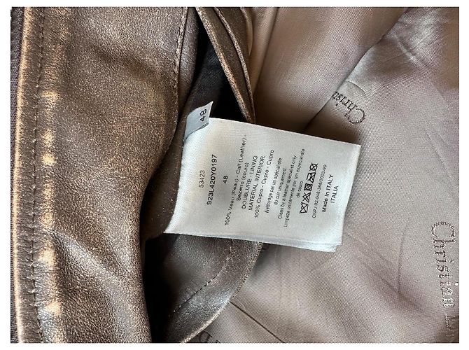 Dior Homme Lederjacke/-mantel Braun - Ansicht 6