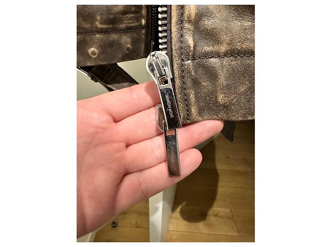 Dior Homme Lederjacke/-mantel Braun - Ansicht 9
