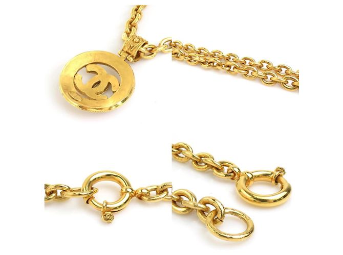 Collana in metallo dorato Chanel Coco Mark D'oro - vista 4