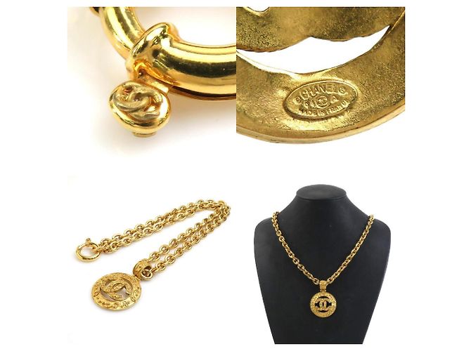 Collana in metallo dorato Chanel Coco Mark D'oro - vista 5