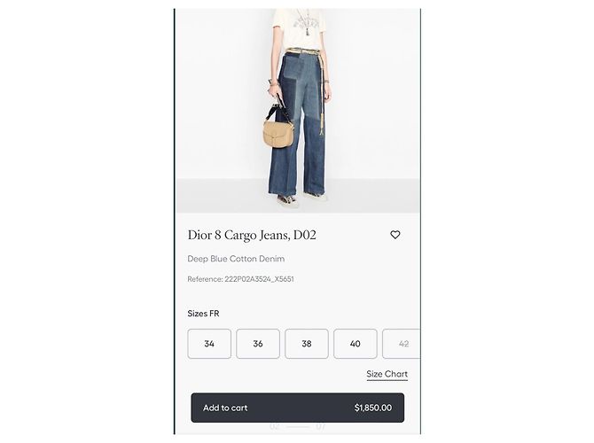 Jeans bootcut Christian Dior azul de algodón - vista 15