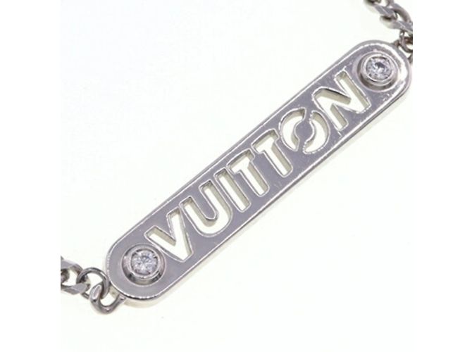 Collana con pendente in metallo argento Louis Vuitton - vista 4