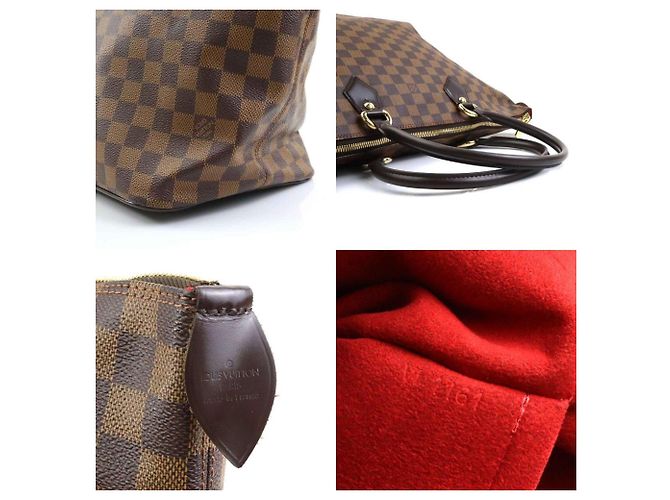 Borsa Louis Vuitton Damier Saleya MM Marrone - vista 5
