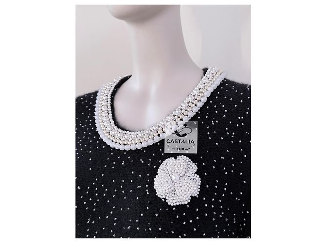 Chanel Nuovo abito di alta moda impreziosito con perle squisite Nero - vista 11