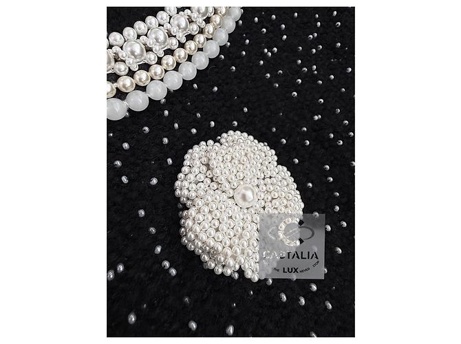 Chanel Nuovo abito di alta moda impreziosito con perle squisite Nero - vista 12