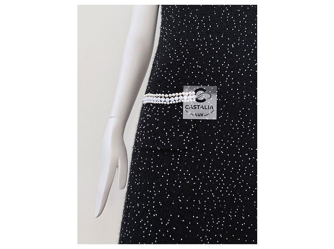 Chanel Nuovo abito di alta moda impreziosito con perle squisite Nero - vista 13