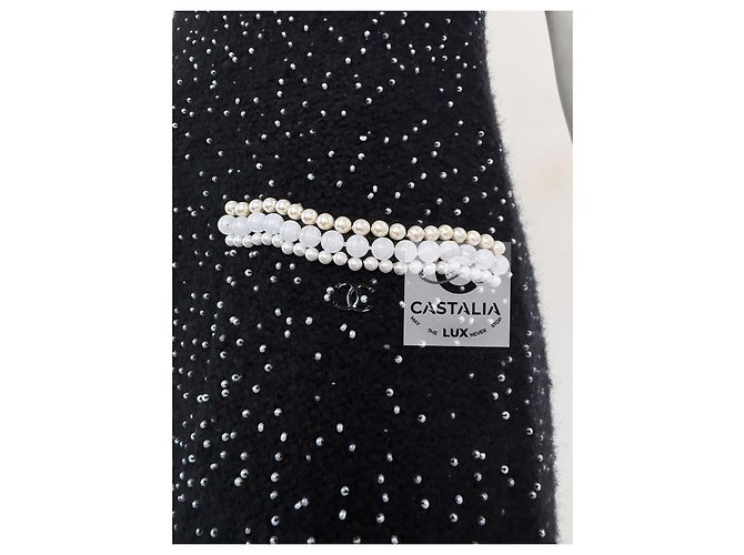 Chanel Nuovo abito di alta moda impreziosito con perle squisite Nero - vista 14