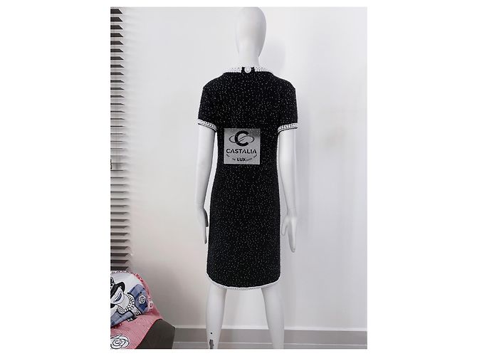 Chanel Nuovo abito di alta moda impreziosito con perle squisite Nero - vista 16