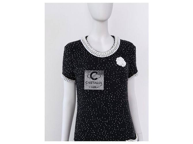Chanel Nuovo abito di alta moda impreziosito con perle squisite Nero - vista 8
