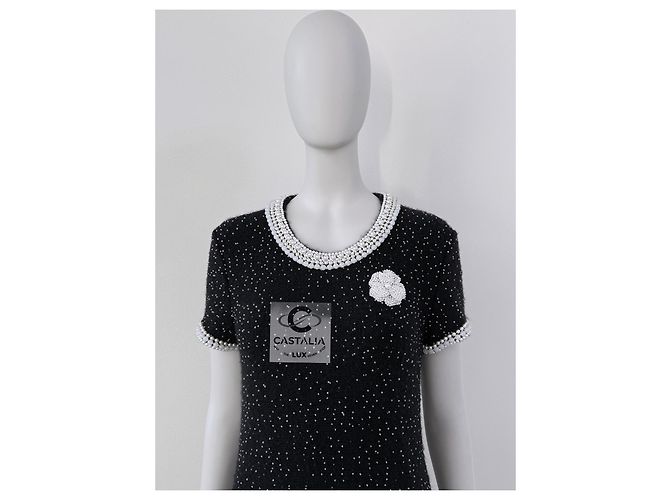 Chanel Nuovo abito di alta moda impreziosito con perle squisite Nero - vista 9