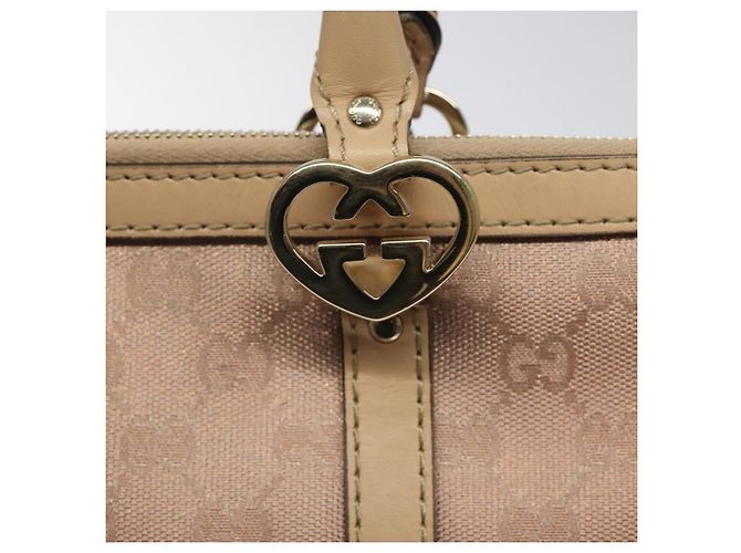Borsa Tote Lovely GG Canvas Gucci Rosa Oro 257069 Auth 117391 - vista 10