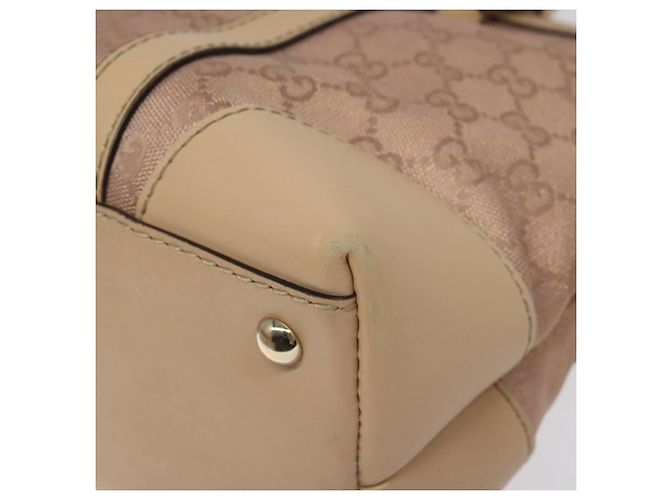 Borsa Tote Lovely GG Canvas Gucci Rosa Oro 257069 Auth 117391 - vista 14
