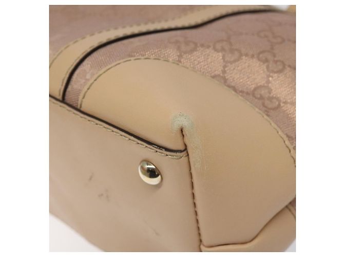 Borsa Tote Lovely GG Canvas Gucci Rosa Oro 257069 Auth 117391 - vista 16