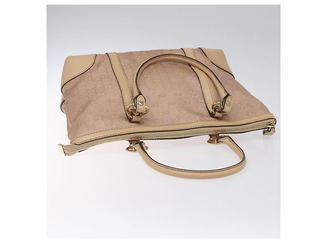 Borsa Tote Lovely GG Canvas Gucci Rosa Oro 257069 Auth 117391 - vista 6