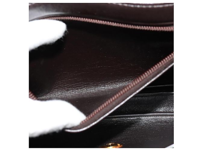 Borsa a spalla in tela Trotter Christian Dior marrone oro Auth 118343 D'oro - vista 12